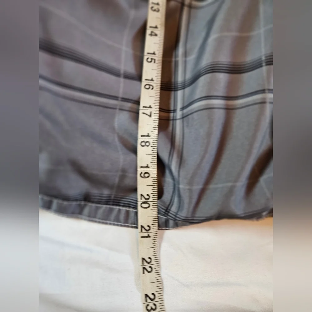 Op Mens Gray And White Ombre Drawstring Tie Waist Swim Trunks Size Medium